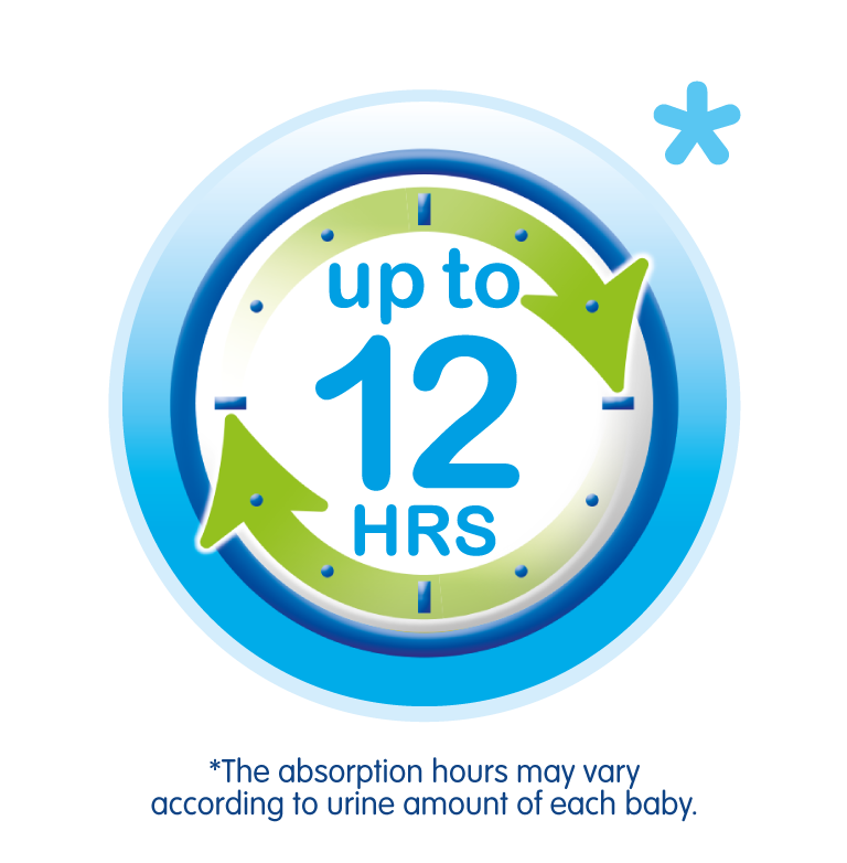 Absorbency up to 12 hours 